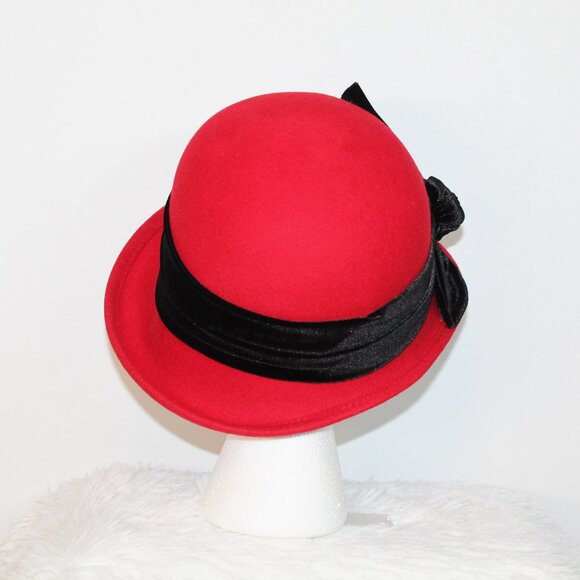 ADORA 100% Wool 1920’s Vintage Style Cloche Hat - Picture 4 of 14